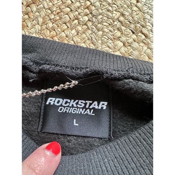 ROCKSTAR ORIGINAL Men's Rockstar Art Dist Black Crewneck Size L In Black - Picture 11 of 11